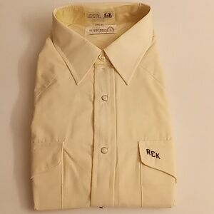 NEW VINTAGE SHEPLERS Western Rodeo Office Size S  16 1/2/33 Cream Color B9 X P